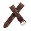 18mm 19mm 20mm 22mm Quick Release Padded Leather Watch Strap - Dark Brown