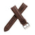 18mm 20mm 22mm Quick Release Padded Leather Watch Strap - Dark Brown