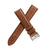 18mm 20mm 22mm Quick Release Padded Leather Watch Strap - Tan Brown