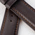 20mm 22mm Quick Release Padded Leather Watch Strap - Dark Brown Full Stitch