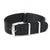 20mm 22mm SLIM Seat Belt Nylon Watch Strap - Black