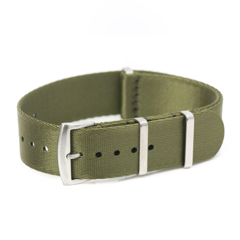 Phenome Olive Green Nylon Strap 20 mm / Short / Brushed