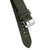 20mm Quick Release Sailcloth Canvas / Leather Watch Band - Green