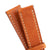 20mm 22mm Quick Release Handmade Leather Watch Strap - Orange Full Stitch