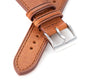 18mm 20mm 22mm Quick Release Italian Pueblo Leather Watch Strap - Cognac Brown