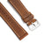 22mm Quick Release Full Stitch Leather Watch Strap - Dark Brown