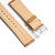 22mm Quick Release Full Stitch Leather Watch Strap - Tan Light Brown